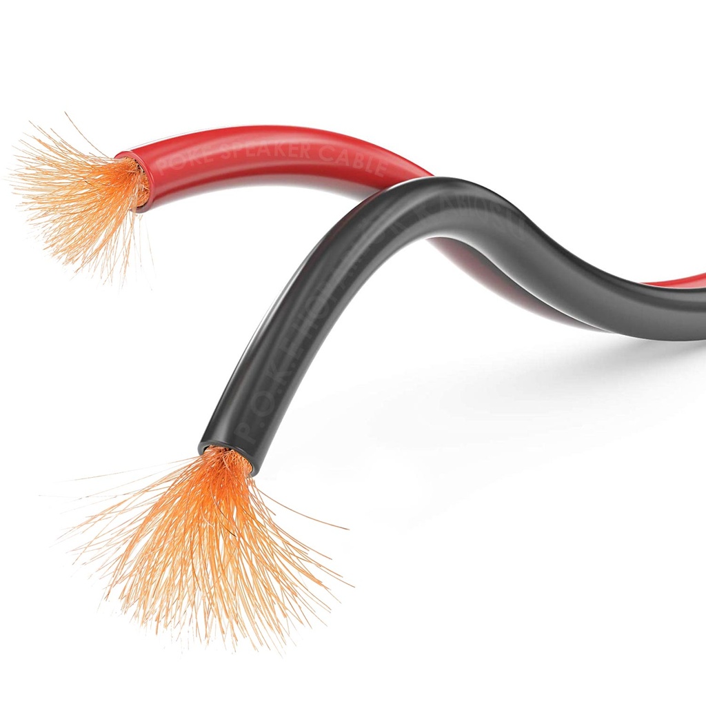 2x0.50 Hoparlör Kablosu Siyah Kordon 100mt Poke Pk-1164