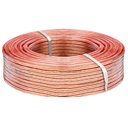 2x0.50 Hoparlör Kablosu Şeffaf Kordon 100mt Poke PK-1165