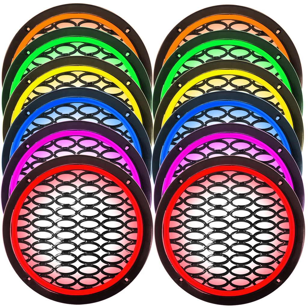 Ledli Hoparlör Kapak 20cm 2Adet 12v Pk-5051