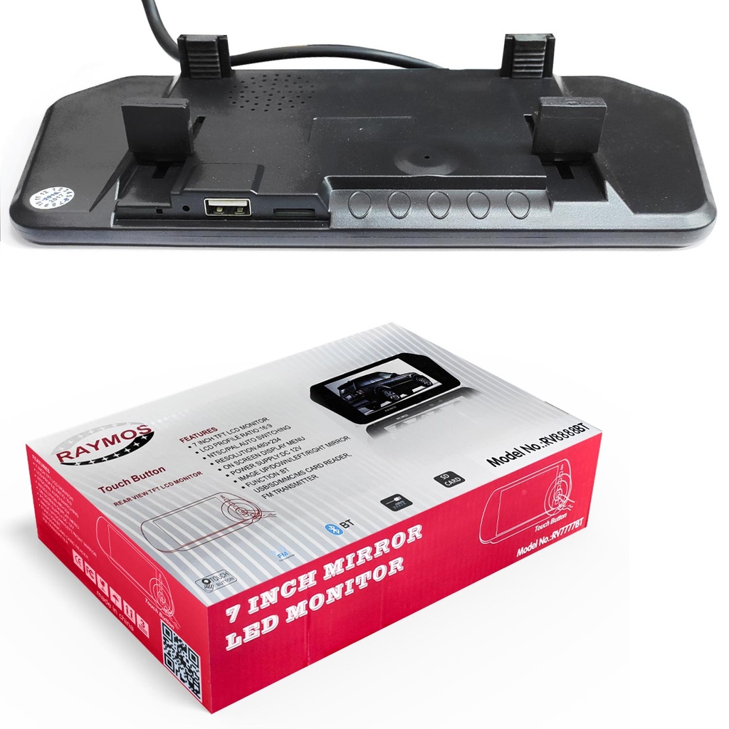 7'' Araç İçi Bluetooth Dijital Lcd Ekranlı Oto Dikiz Aynası Kumandalı RAYMOS RV8888BT