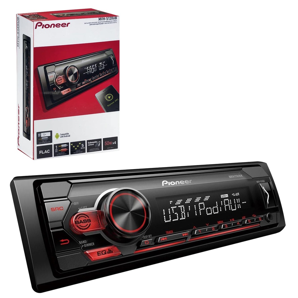 Oto Teyp 4x50w usb sd aux fm Digicom Pioneer MVH-S120UB
