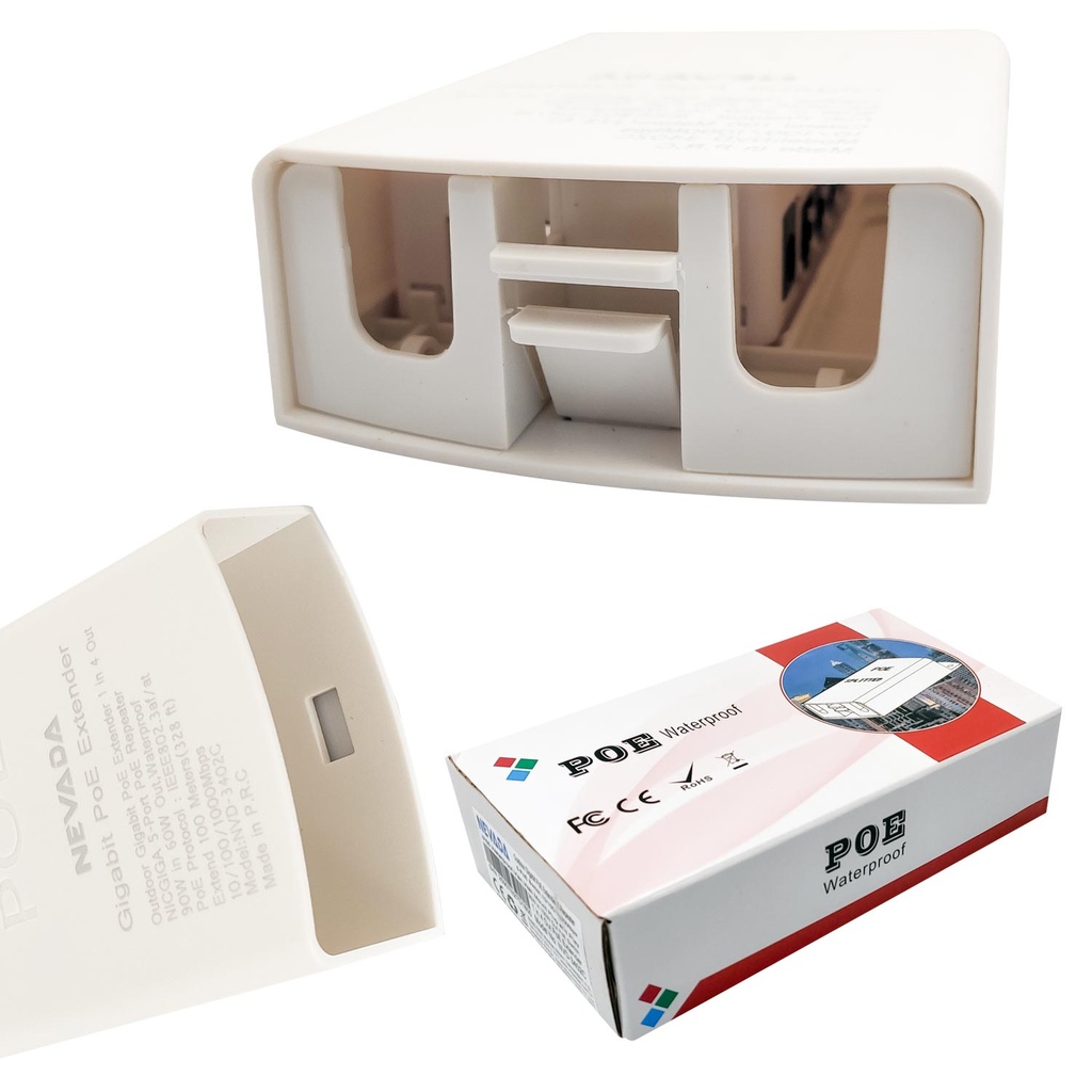 Poe Extender Gigabit 1 in 4 10/100/1000Mbps Nevada NVD-3402C