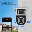 Kablosuz PTZ Akıllı Güvenlik Kamerası 3 Lens 9+5+5MP Gece Renkli Sesli Apronx APX-WP363OZ