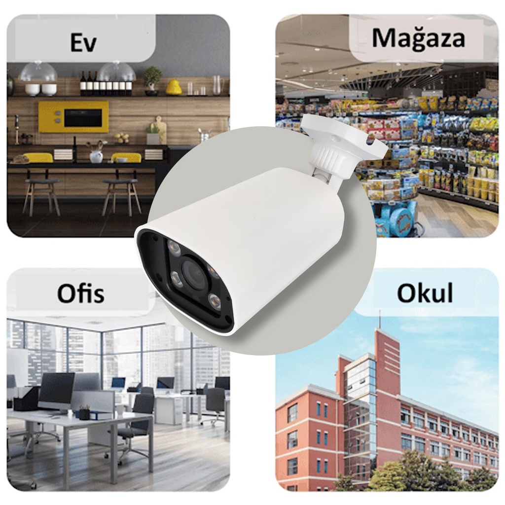 Colorvu Gece Renkli 2mp AHD Bullet Kamera Mikrofonlu 2.8mm Apronx AX-BW125S