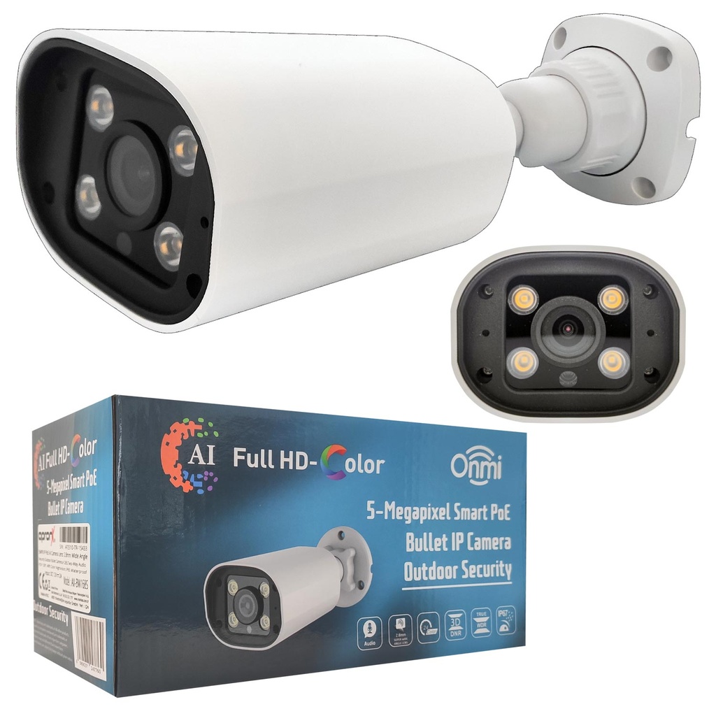 Colorvu Gece Renkli 5mp IP Bullet Kamera Mikrofonlu 2.8mm Apronx AX-BW168S