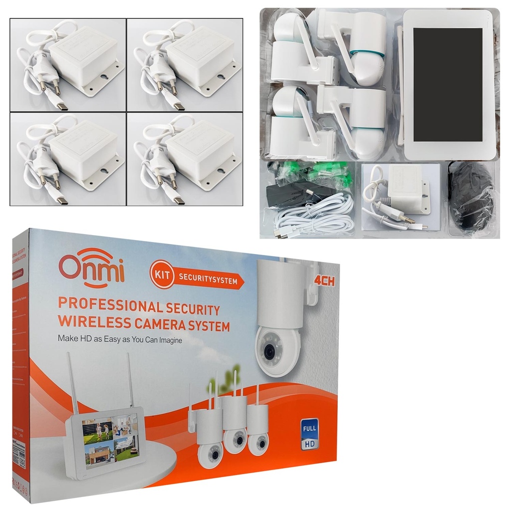 Güvenlik Kamera Seti 4 Kanal NVR + 4 Kamera 3MP Colorvu Gece Renkli + 10" LCD Monitör Apronx AX-DSM600