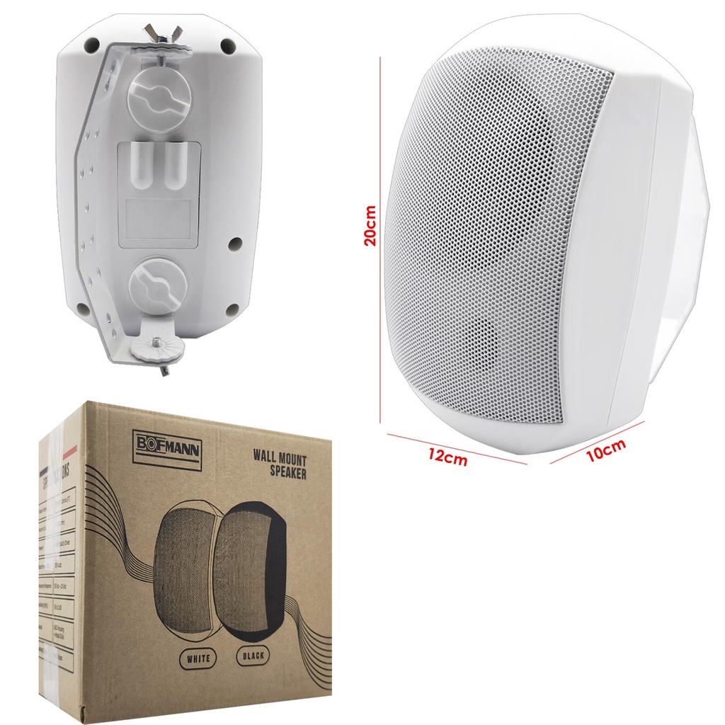 Sütun Hoparlör Dış Mekan 10cm 30w Beyaz 1 Adet Universal Bofmann BF-604W