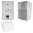 Sütun Hoparlör Dış Mekan 10cm 20w Beyaz 2 Adet Universal Poke PK-CTR4W