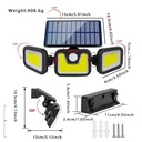 Solar Şarjlı Sensörlü Projektör Üçlü Hareketli Volemi V-023