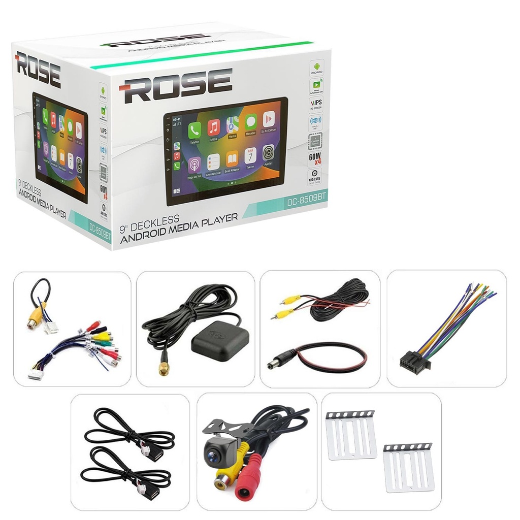 9'' Android Oto Tablet 2-32 Kameralı Rose DC-8509BT-232