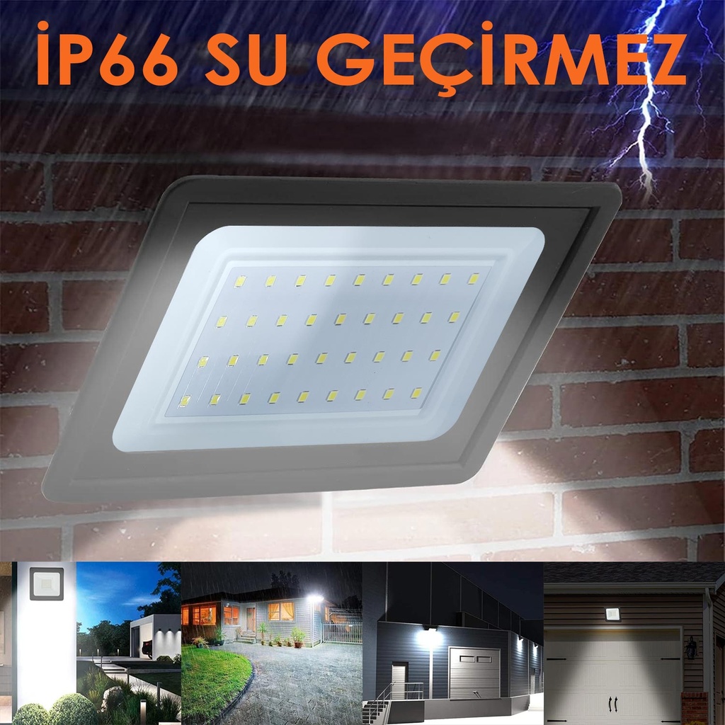 Led Projektör 50w 5000lm Beyaz 36 SMD Ip66 Akış