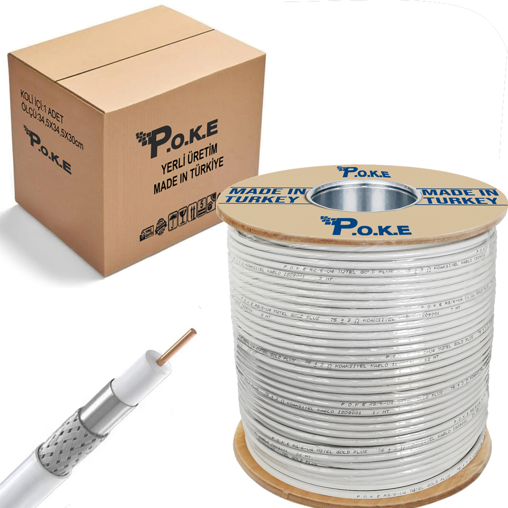 Anten Kablosu RG6/U4 112Tel 1.02 300mt Poke PK-1083