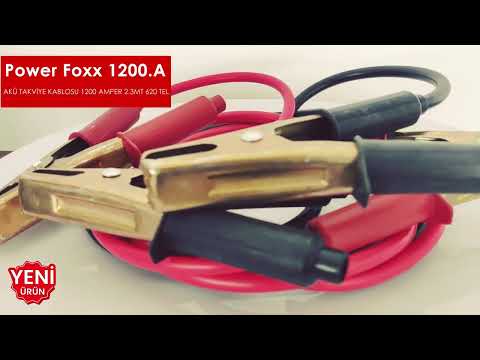 Akü Takviye Kablosu 1200 Amper 2.3mt 620tel Power Foxx 1200.A