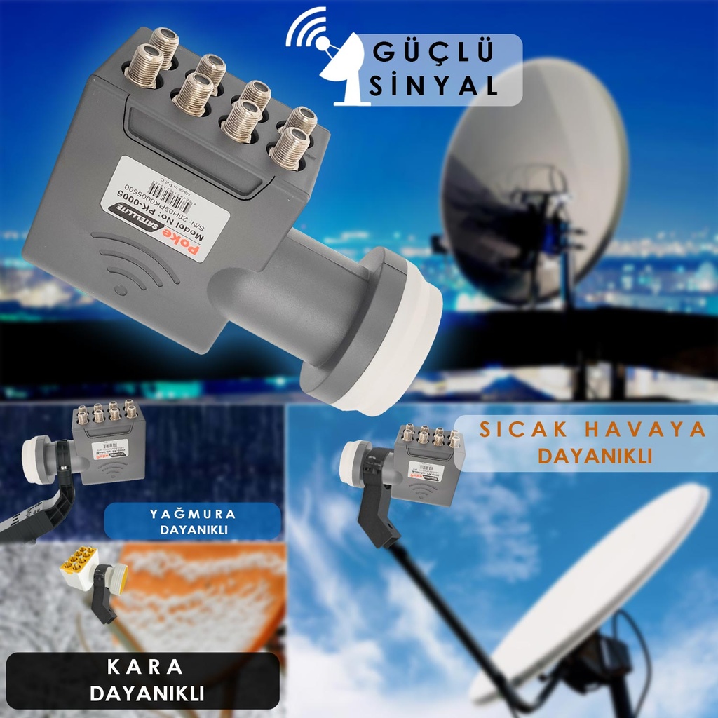 Sekizli Lnb Octo Yeni Nesil 0.1DB 5G 3D 4-8K PK-0005