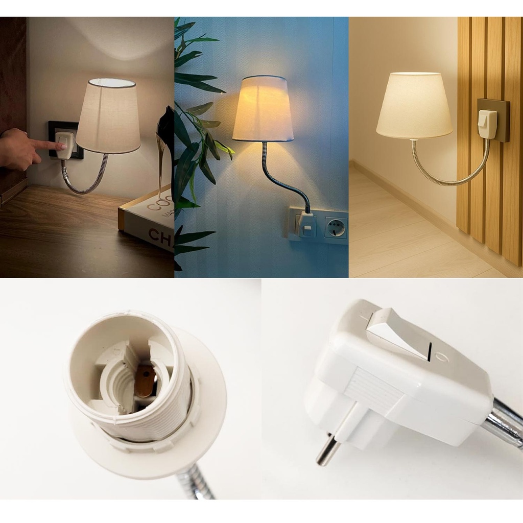 Abajur Lamba 40w E14 Duy Anahtarlı Fişli LifeTime 2024828