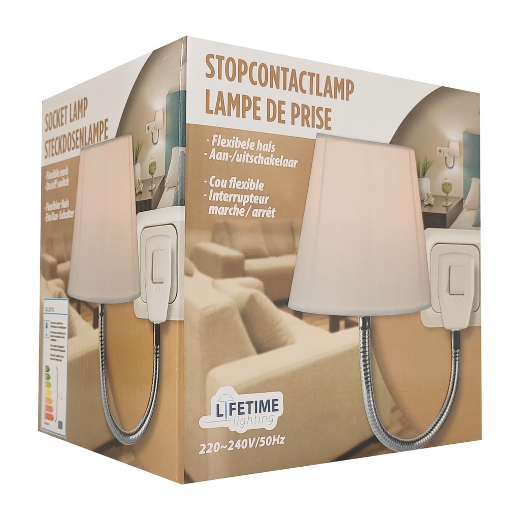 Abajur Lamba 40w E14 Duy Anahtarlı Fişli LifeTime 2024828