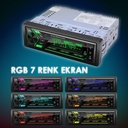 Oto Teyp 4x60w Dsp 3 anfi Çıkışlı Bt Usb Fm 7 Renk 7388IC Audiomax SX-8500
