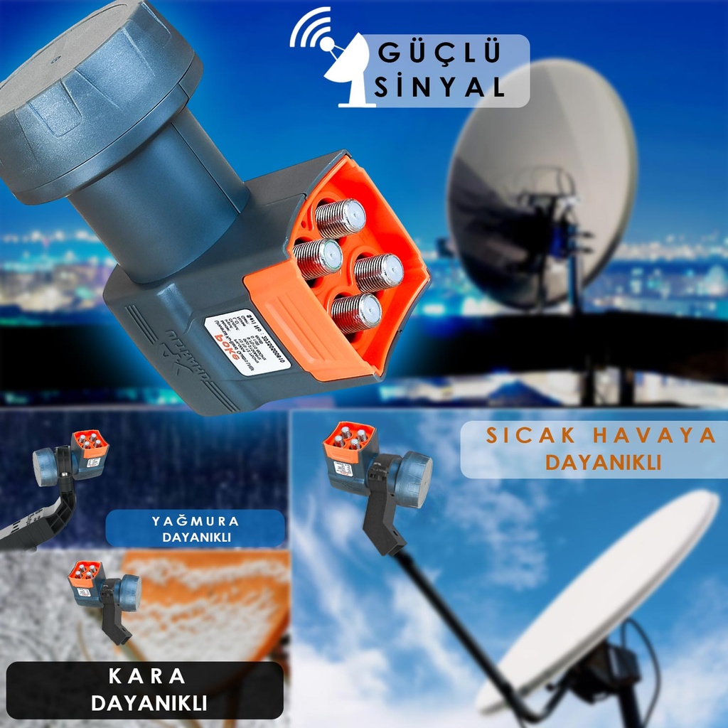 Dörtlü Lnb Quad Yeni 5G 3D 4-8K Poke PK-0003