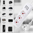 Üçlü Topraklı Anahtarlı Grup Priz 3mt Eko AS T3A