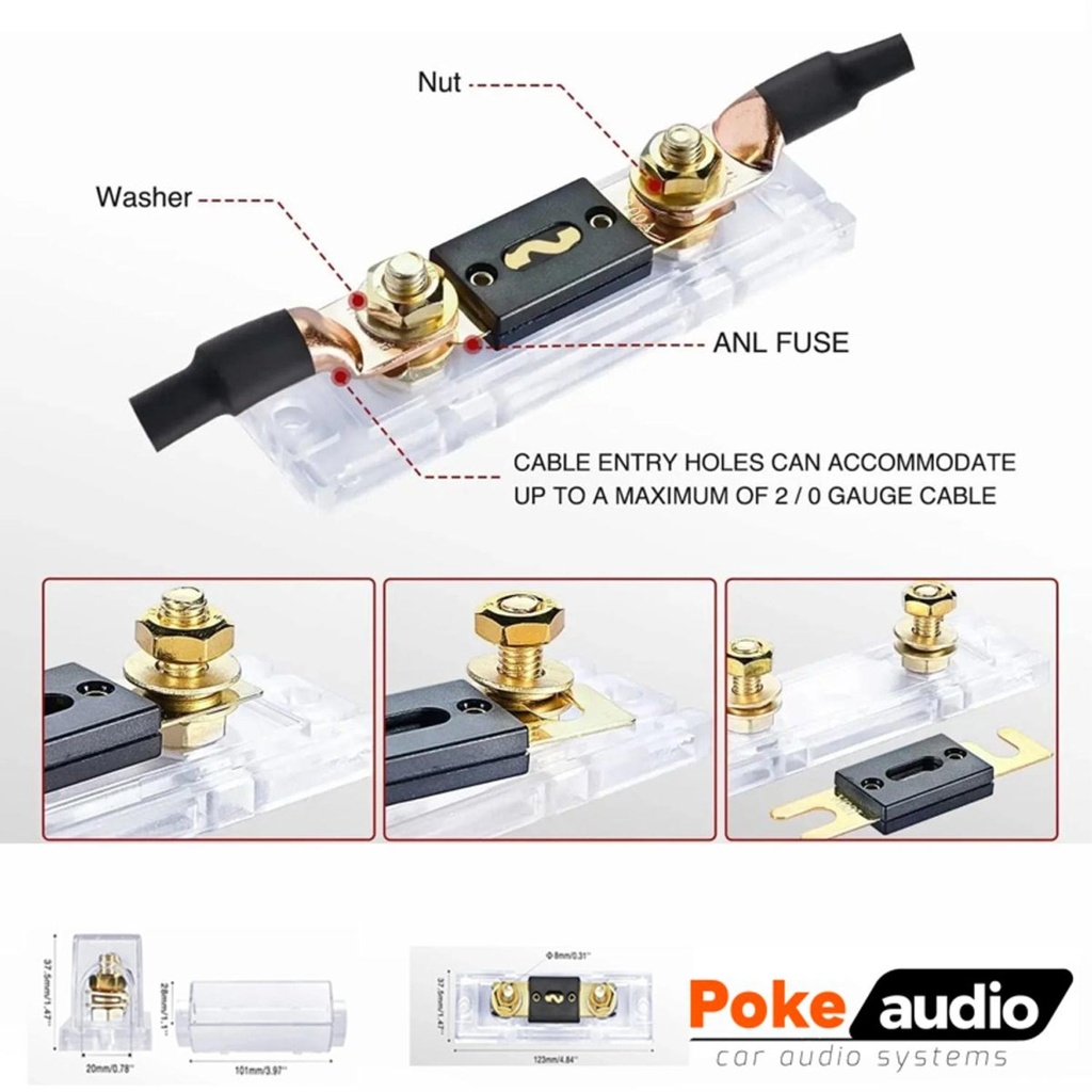 Oto Anfi̇ Sigorta 200A 1.Kalite Vidalı Poke PK-6784