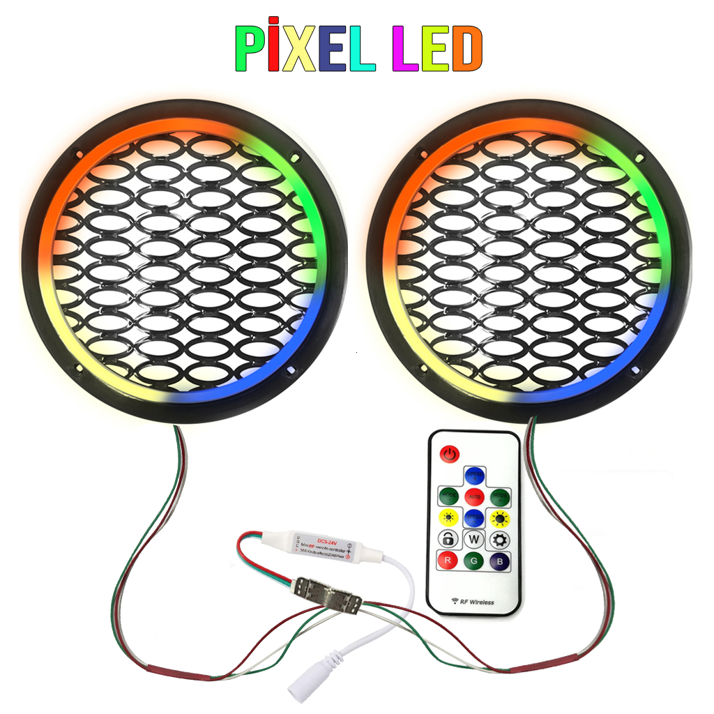 Pixel Ledli 16cm Hoparlör Kapak Animasyonlu 2 Adet Poke PK-5648