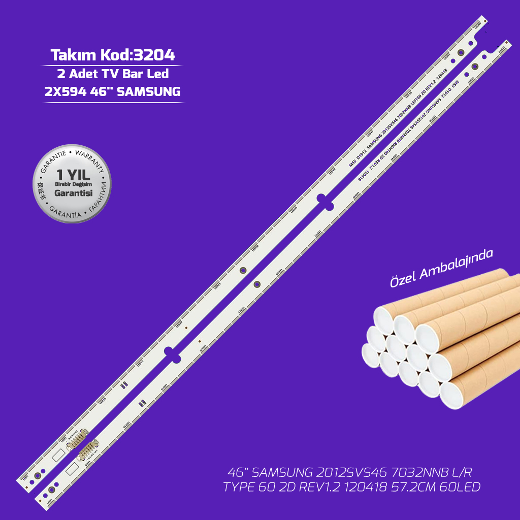 46'' Samsung 2012Svs46 7032Nnb L/R Type 60 2D Rev1.2 120418 Samsung Tv Led Bar