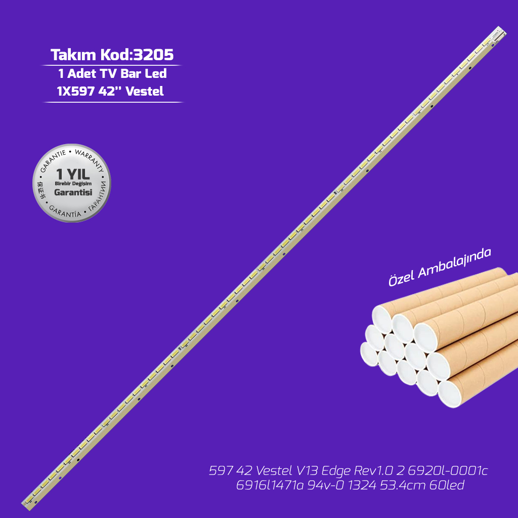 42'' Vestel V13 Edge Rev1.0 2 6920L-0001C 6916L1471A 94V-0 1324 Vestel Tv Led Bar