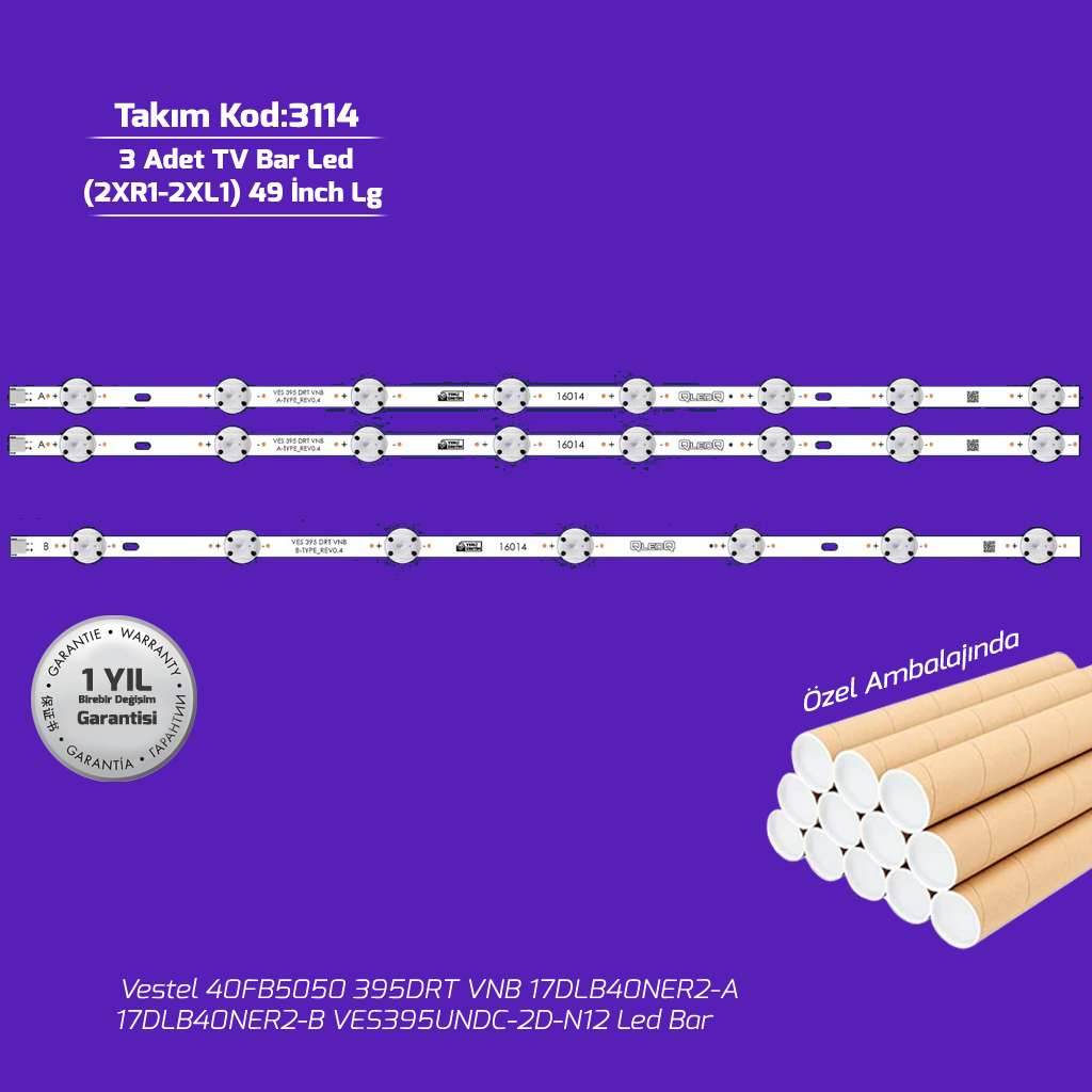 39'' 395Drt Vnb 17Dlb40Ner2 A 17Dlb40Ner2 B Ves395Undc 2D N12 Vestel Tv Led Bar