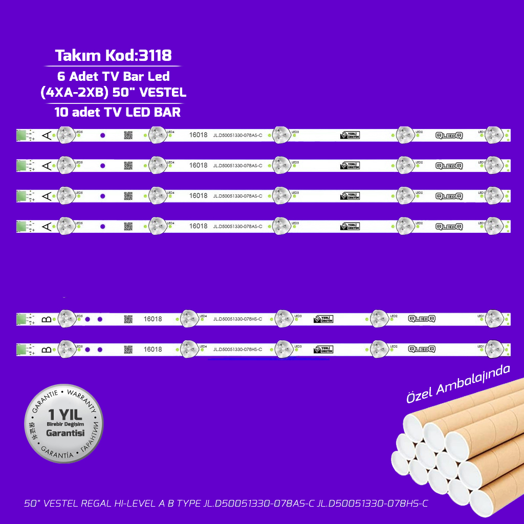 50'' Jl.D50051330 078As C Svv500A52 51A 5Led Rev02 151209 Vestel 6adet Tv Bar Led