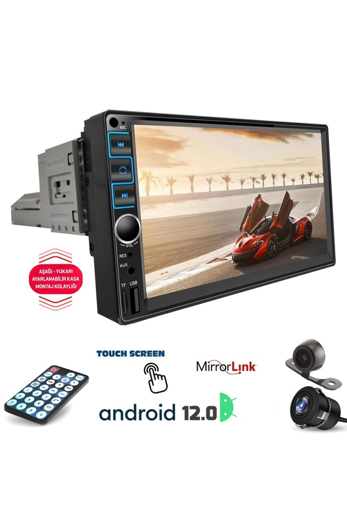 7'' Oto Teyp Android 2-32 4x50w Carplay Twogo Go-Şahin Up And