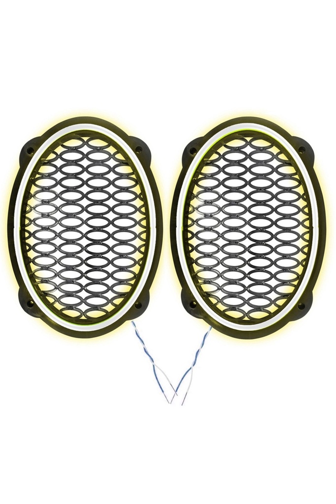 Ledli Hoparlör Kapak Oval 2 Adet Pk-5052