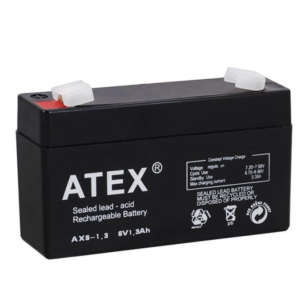 Kuru Akü 6v 1.3A 9.7x5.4x2.3 cm Atex AX6-1.3 R8