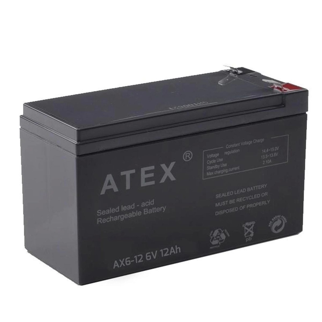 Kuru Akü 6V 12A 15x9x5 cm Atex AX6-12