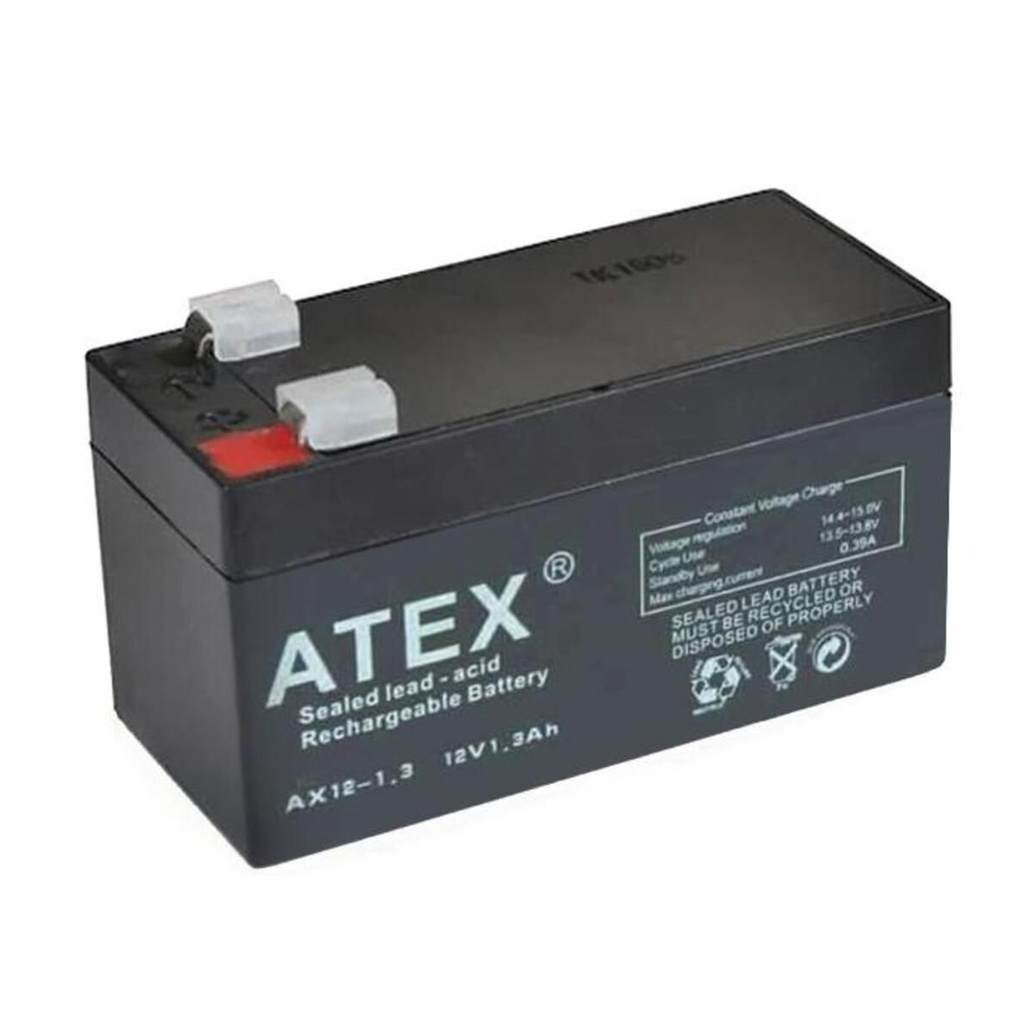Kuru Akü 12V 1.3A 9.7x5.1x4.3 cm Atex AX-12-1.3 