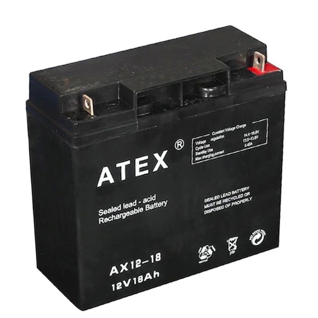 Kuru Akü 12V 18A 18x16.3x7.5 cm Atex AX12-18 