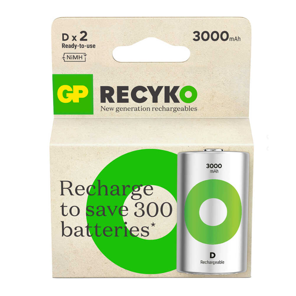 Şarjlı Büyük Pil C 3000mah Ni-Mh 2 Adet Reycko Gp-3000 D2