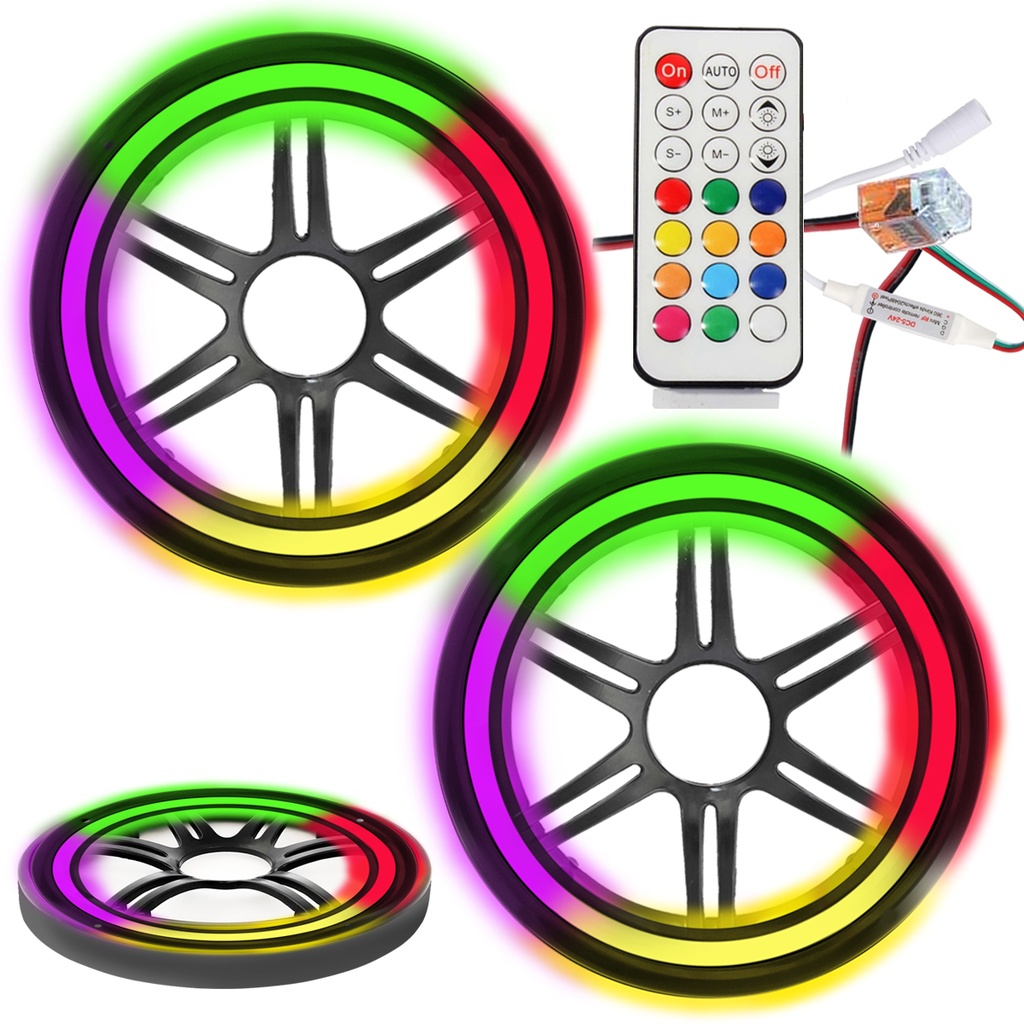 Pixel Ledli 10cm Hoparlör Kapak 2 Adet Animasyonlu Poke PK-6080