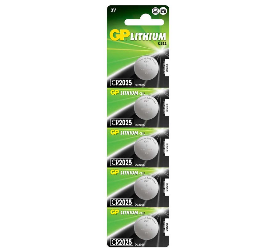 2025 Para Düğme Pil 3V Lityum 5 Adet GP CR-2025 