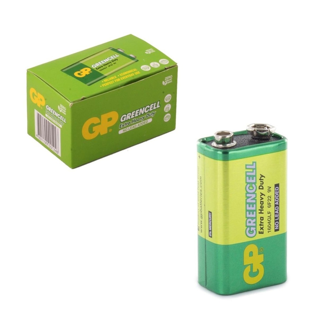 9 Volt Pil Greencell 10 Adet GP-1604GLF