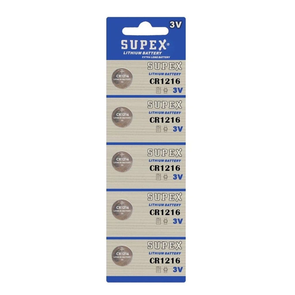 1216 Para Pil 3v Lityum 5 Adet Supex CR-1216