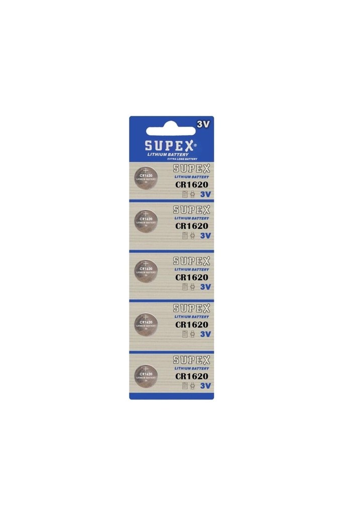 1620 Para Pil 3v Lityum 5 Adet Supex CR-1620