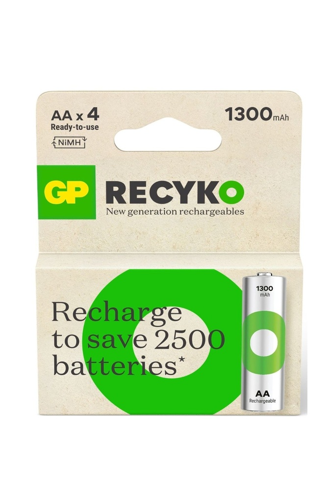 Şarjlı Pil 1300mah AA Kalem 4 Adet GP-2Tlb4 R30
