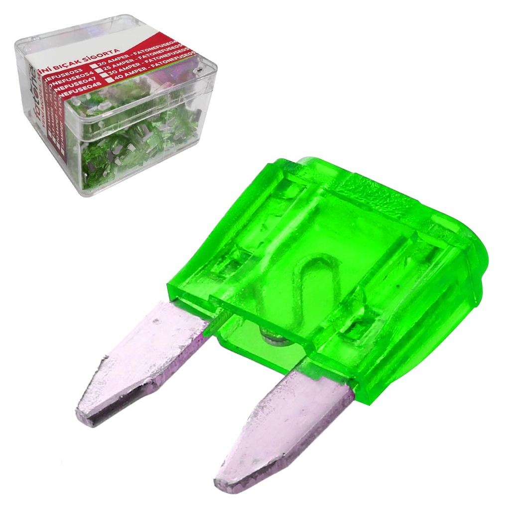 Mini Oto Sigorta 30a 100 Adet Fatone FUSE-42