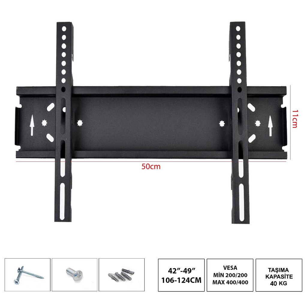 43'' 65'' 109-165cm Lcd Askı Aparatı Sabit Ufix F-5011S