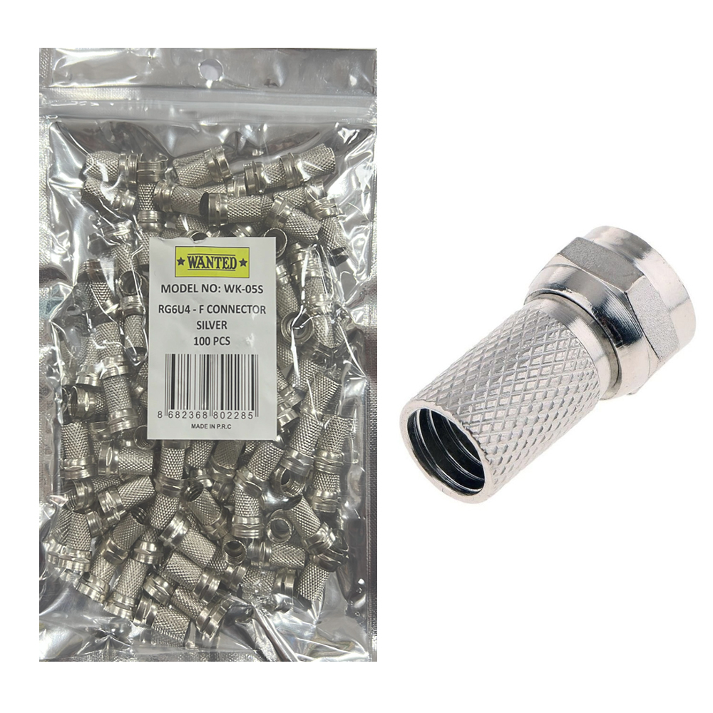 RG6 F Konnektör Standart 100 Adet PK-6100