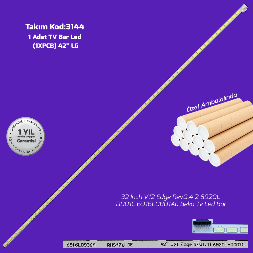 42'' LG 42 V12 Vestel Sunny Edge Rev0.1 1 6920L-0001C AG-A2 1adet Tv Led Bar