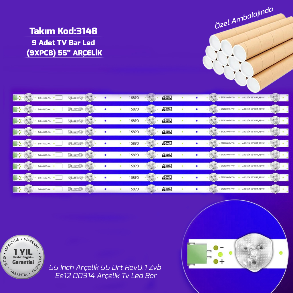 55'' Arçelik 55 Drt Rev0.1 Zvb Ee12 00314 Arçelik Tv Led Bar