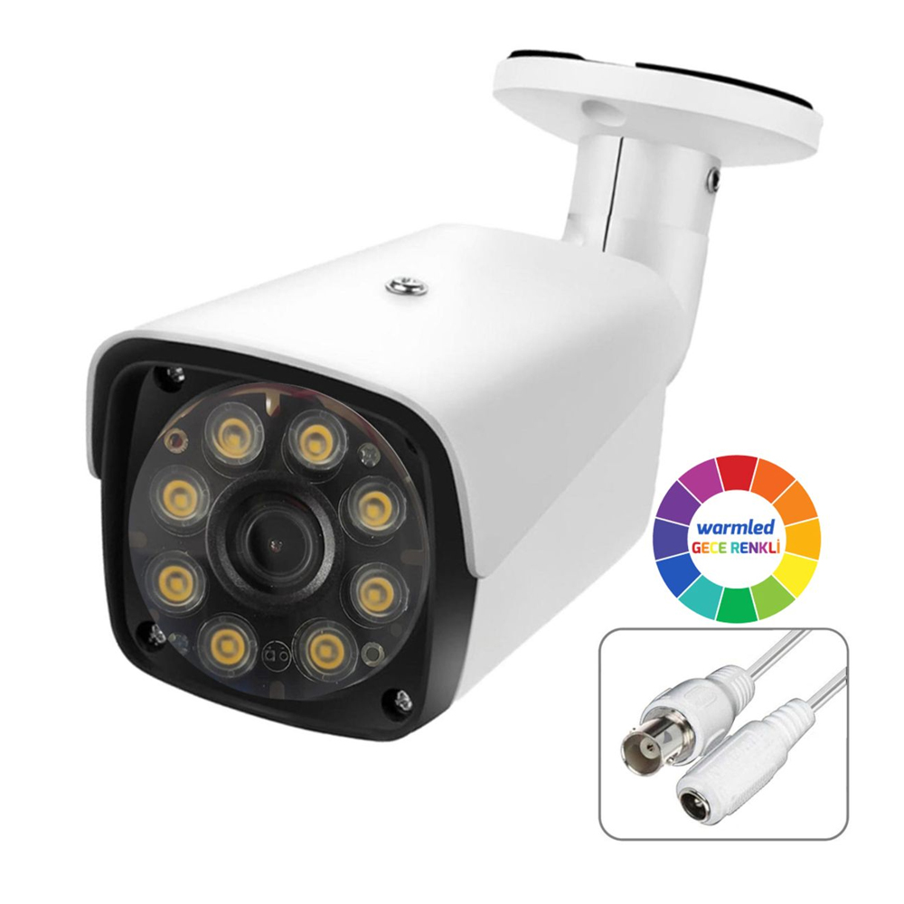 Ahd Kamera Metal 2mp Gece Renkli 3.6mm 8 Warmled Poke Pk-5520-8W