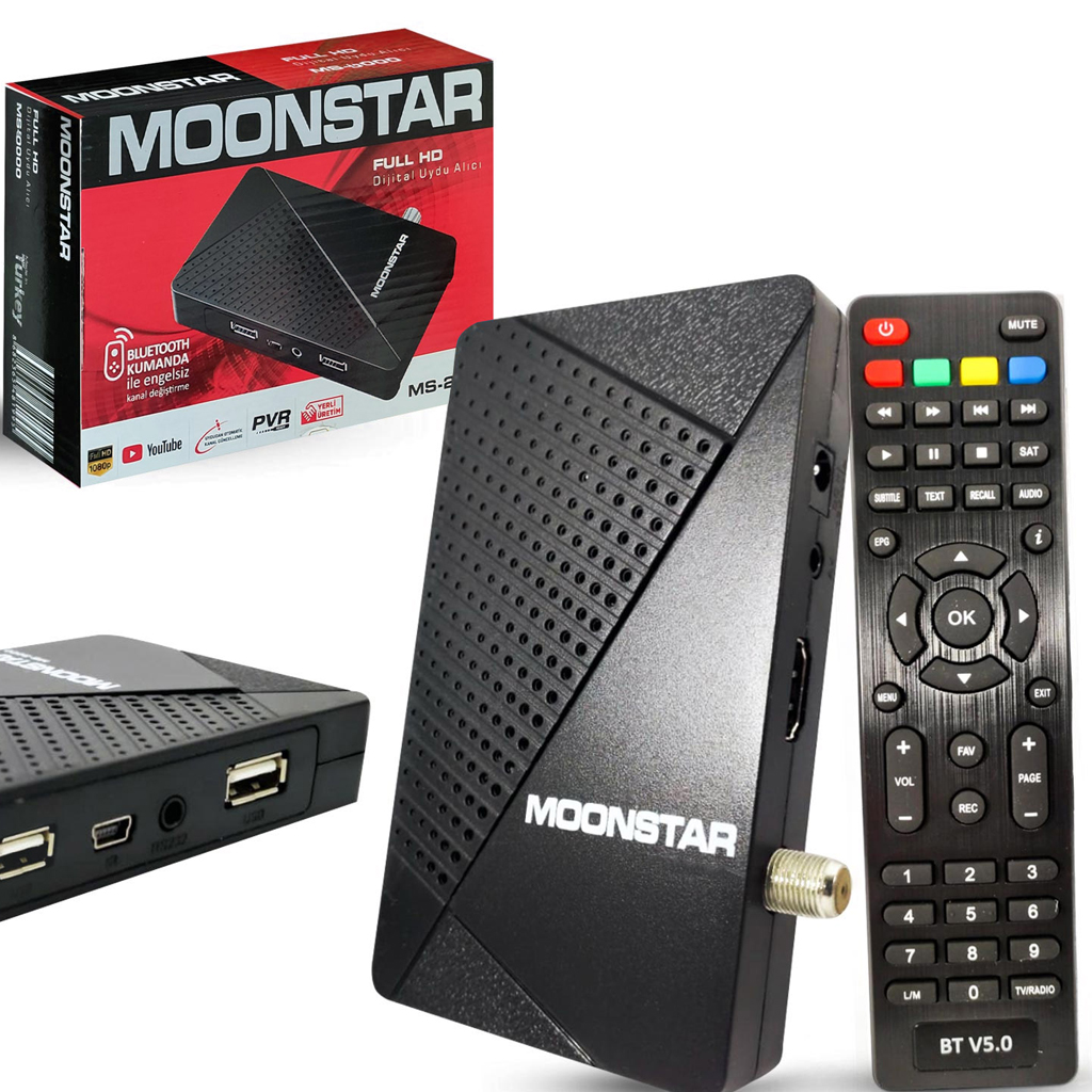 Uydu Alıcı Mini Hd Bluetooth Kumanda D-Smart Moonstar Ms-2000  R42