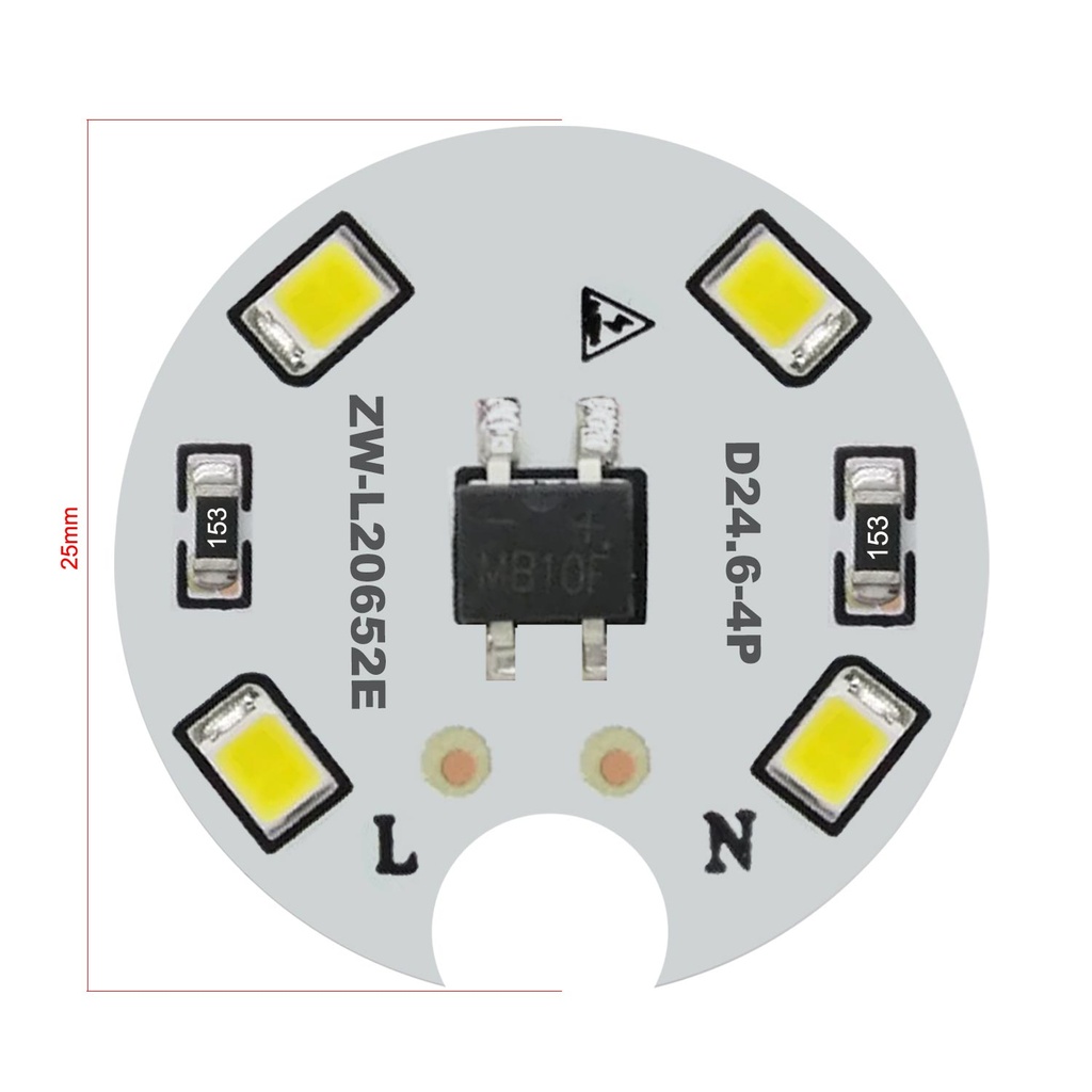 Led Pcb Aliminyum 220v 1w Beyaz PK-5257  R10